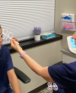 Vision exam for myopia detection at Medical Optometry America